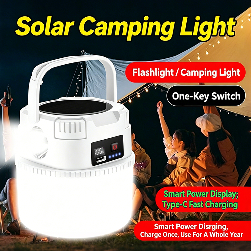 Power Outage Light - Solar outdoor camping light rechargeable long