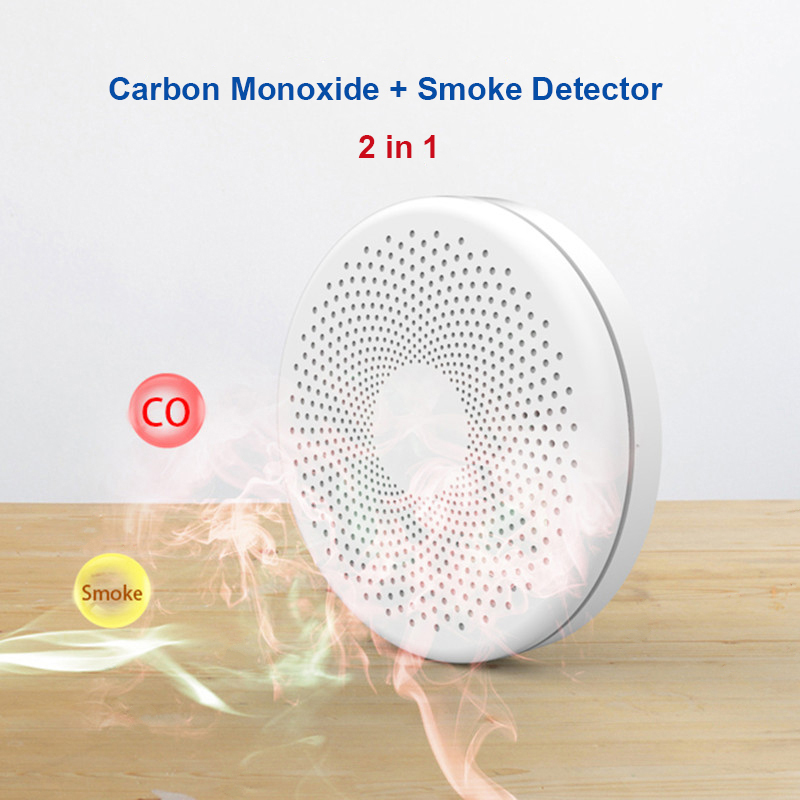 2 in 1 Version WiFi Tuya Smart - Smoke Detector Interconnected 评论和价格