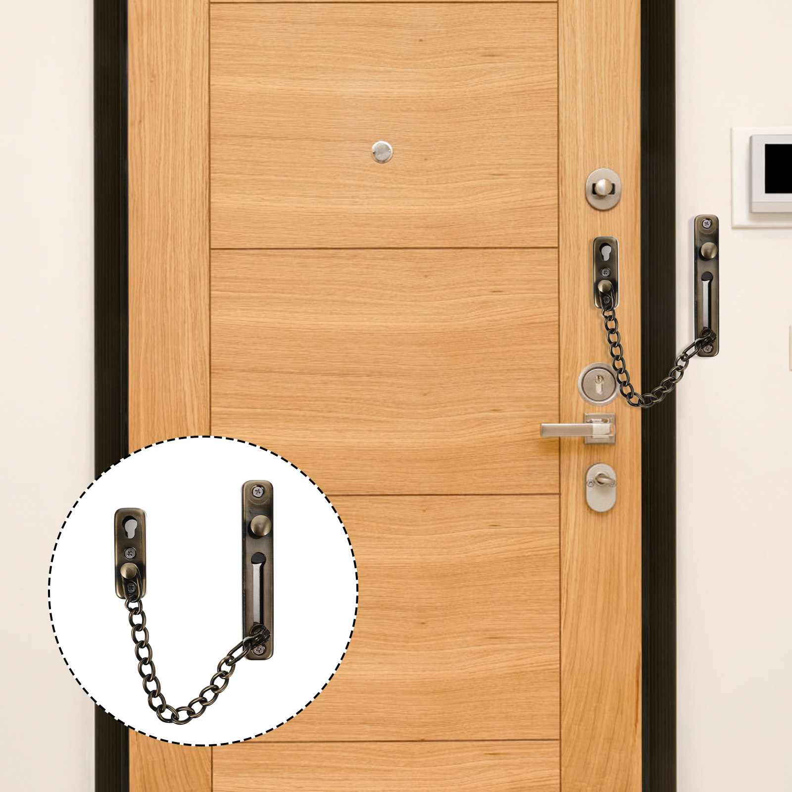 Drill-Free Stainless Steel Doo - Security Chain Door 评论和价格