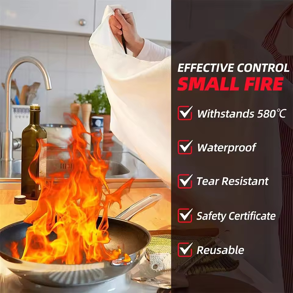 1mx1m Fire Blanket Emergency E - Fire Blanket Kitchen 评论和价格