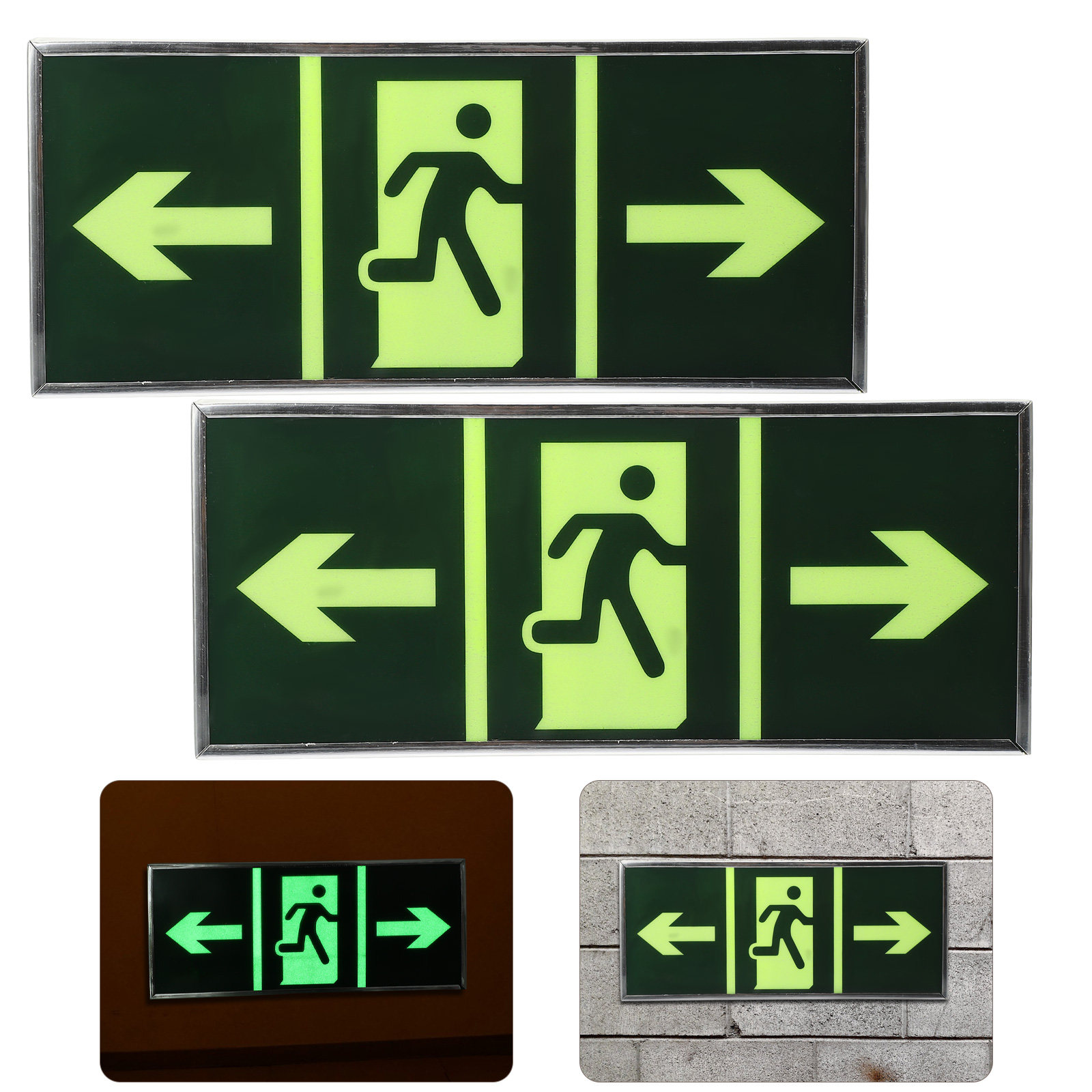 2Pcs Luminous Emergency Exit S - Emergency Exit Sign 评论和价格