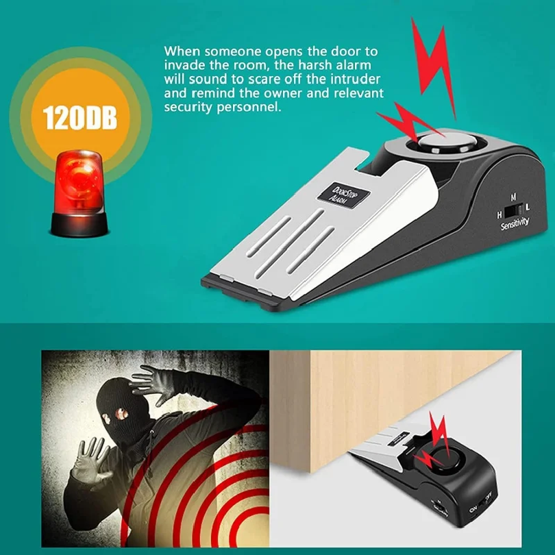 120db Wireless Door Stop Stopp - Door Stop Alarm 评论和价格