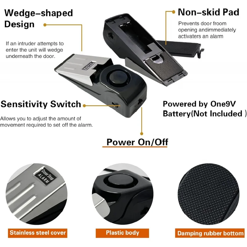 120db Wireless Door Stop Stopp - Door Stop Alarm 评论和价格