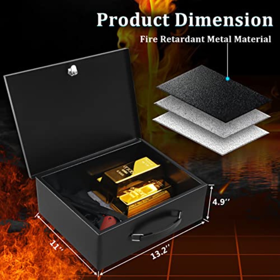 Portable Metal Safe Box with K - Fire Safe Document 评论和价格