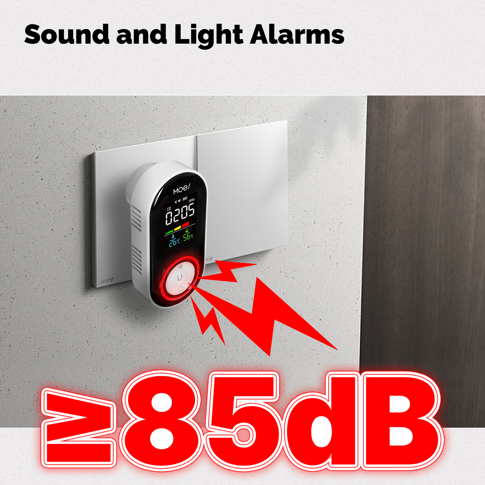 MOES CO Smoke Gas Detector Ala - Co Detector Plug 评论和价格
