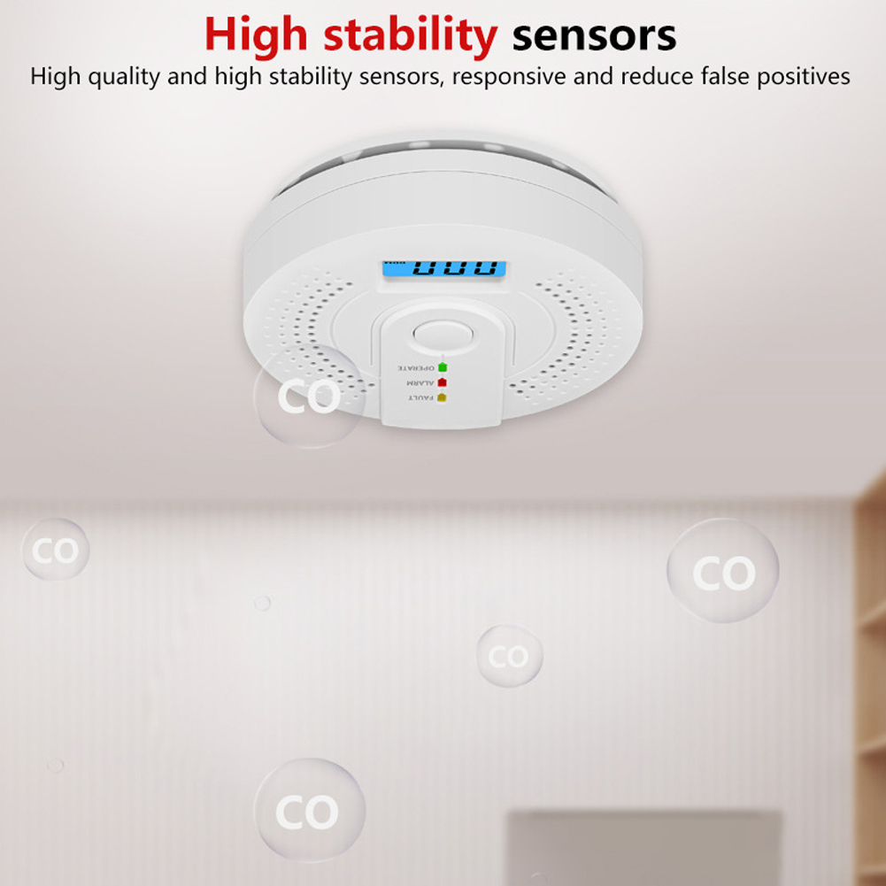 5-1PCS Digital Carbon Monoxide - Smoke Detector Interconnected 评论和价格