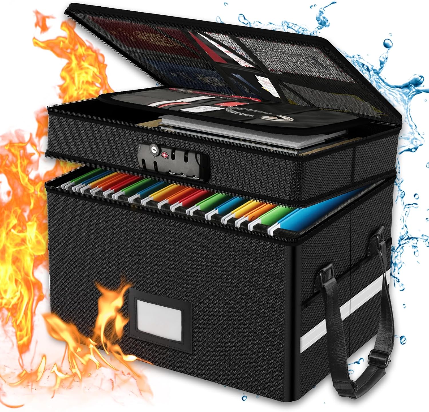 Fireproof Document Box with Lo - Fire Safe Document 评论和价格