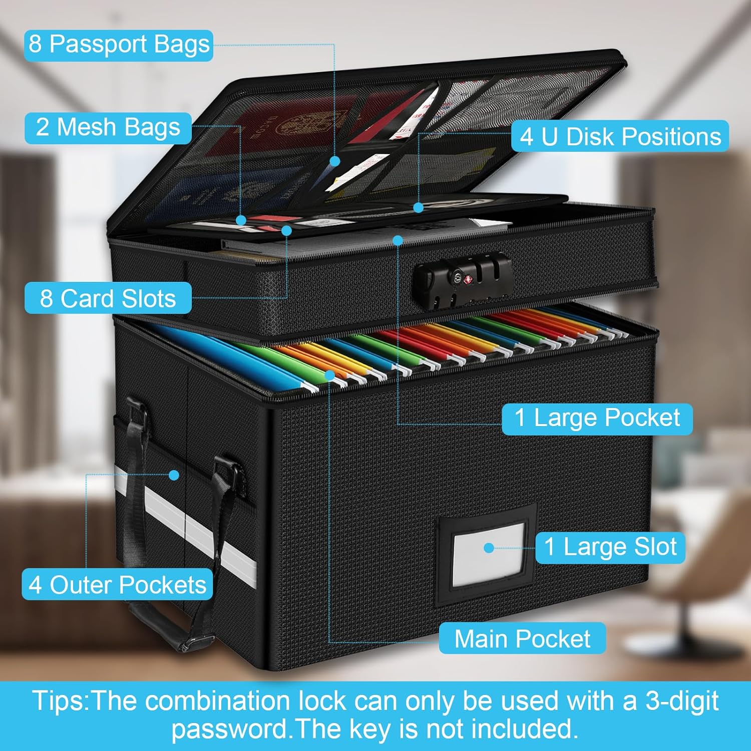 Fireproof Document Box with Lo - Fire Safe Document 评论和价格