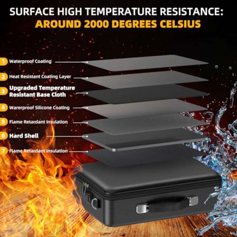 Fireproof Document Box with Lo - Fire Safe Document 评论和价格