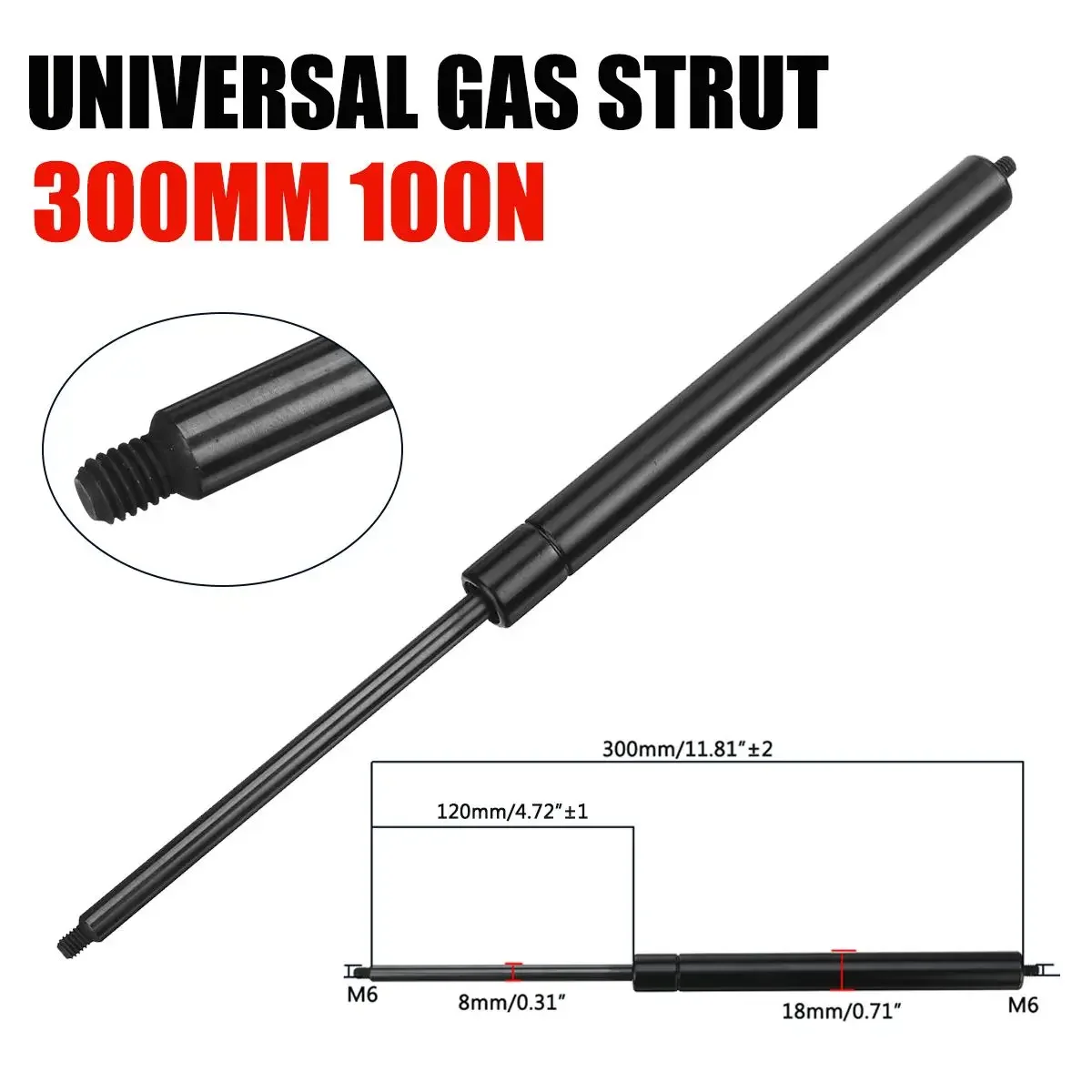 2pcs 200-500mm 100N 8mm Car Ga - Window Lock Bar 评论和价格