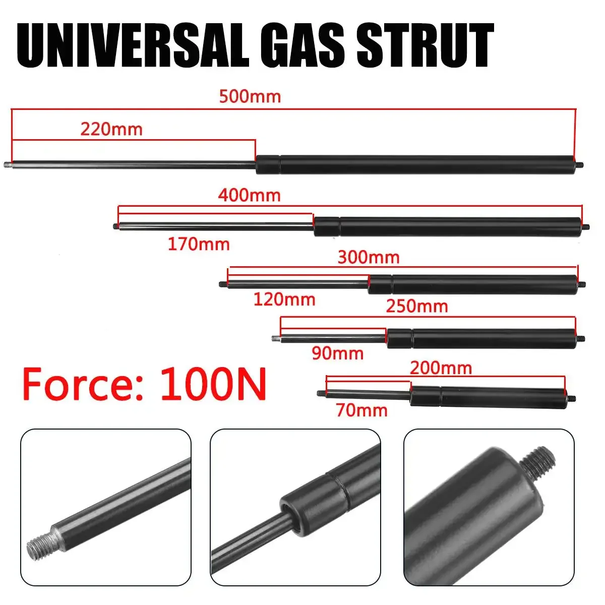 2pcs 200-500mm 100N 8mm Car Ga - Window Lock Bar 评论和价格