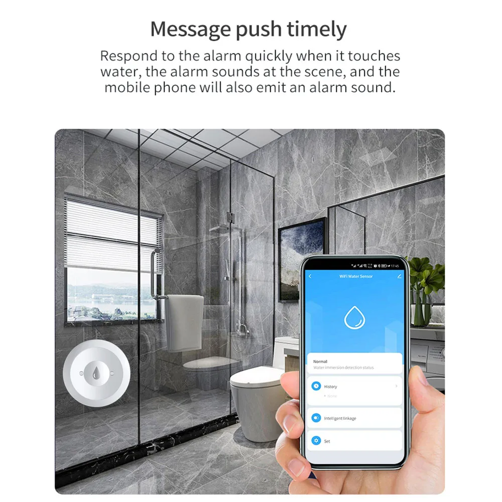 Haozee Tuya Smart ZigBee3.0 Sm - Water Alarm Sensor 评论和价格