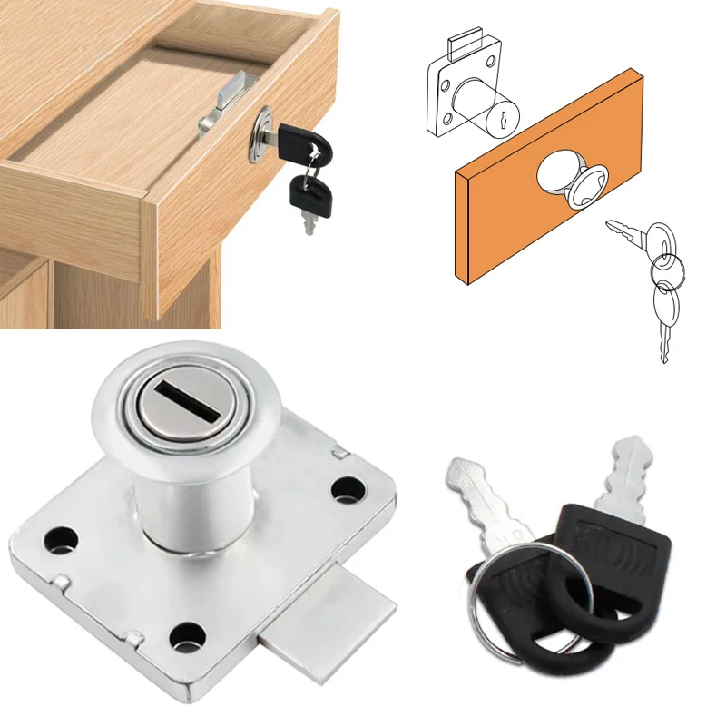 Drawer lock with key, used for - Medicine Cabinet Lock 评论和价格