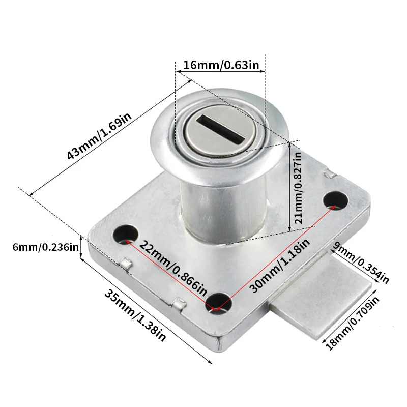 Drawer lock with key, used for - Medicine Cabinet Lock 评论和价格