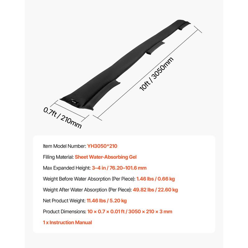 Flood Barrier, 8 Pack, 10 x 0. - Flood Barrier Bag 评论和价格