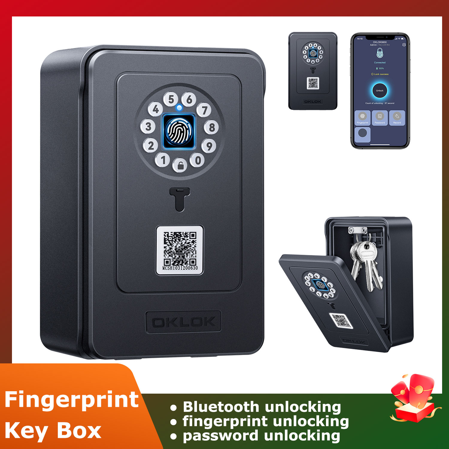 Wireless Smart lock Box Blueto - Lockbox Key Secure 评论和价格