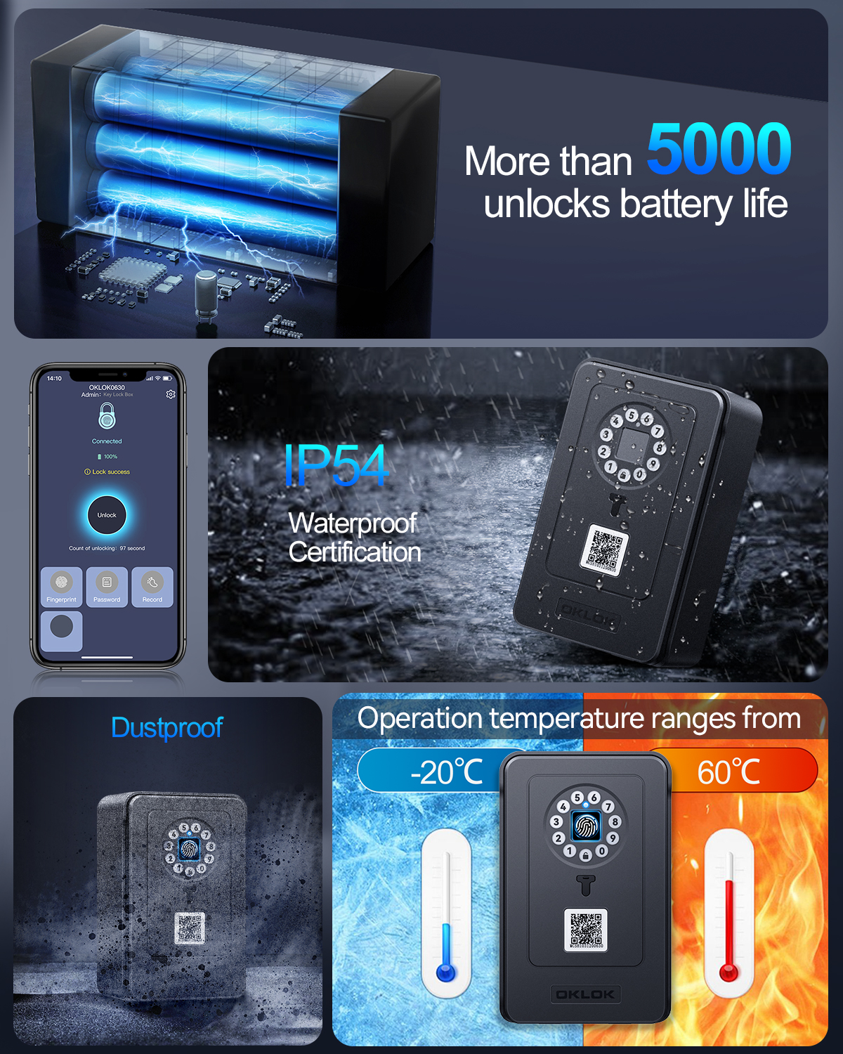 Wireless Smart lock Box Blueto - Lockbox Key Secure 评论和价格