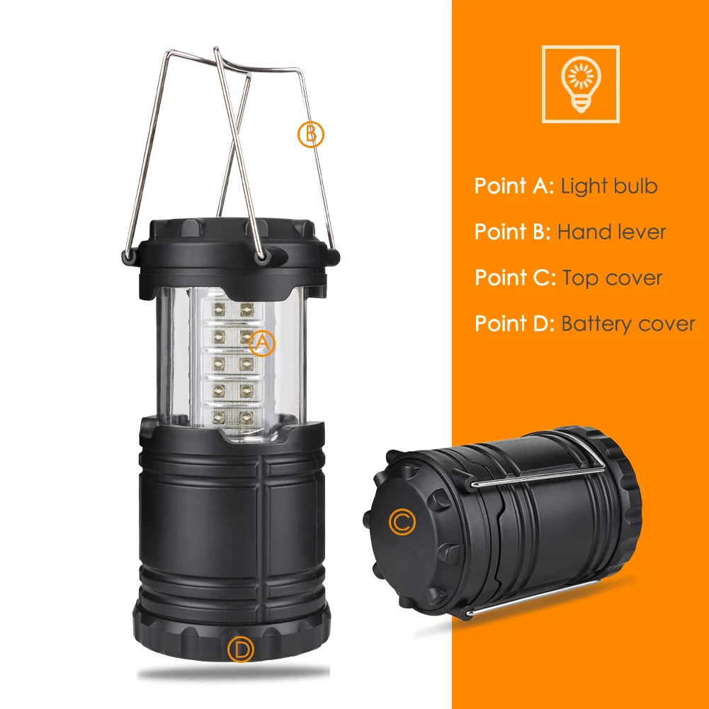30LED Tent Lamp Waterproof Cam - Power Outage Light 评论和价格