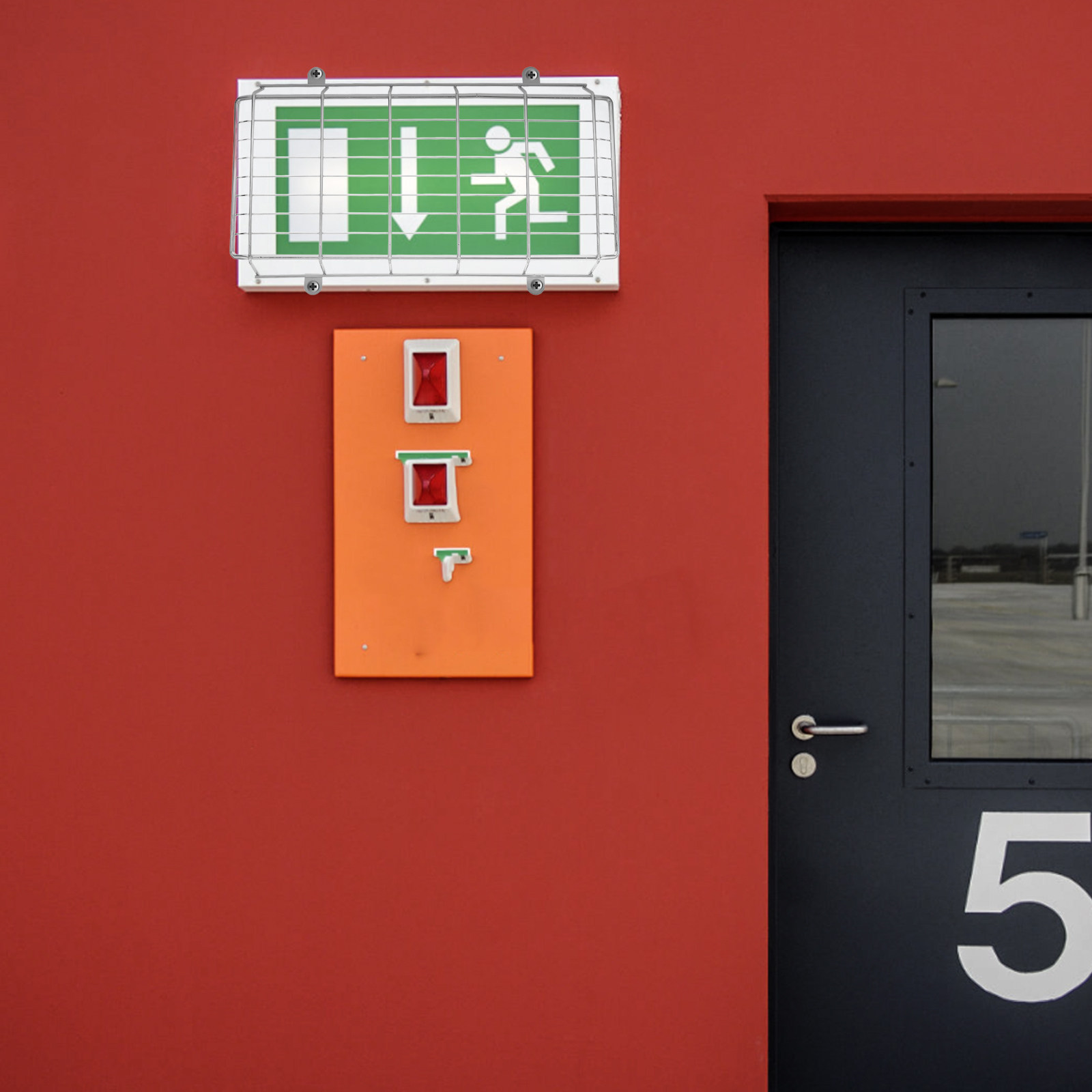 Iron LED Exit Sign Protective  - Emergency Exit Sign 评论和价格
