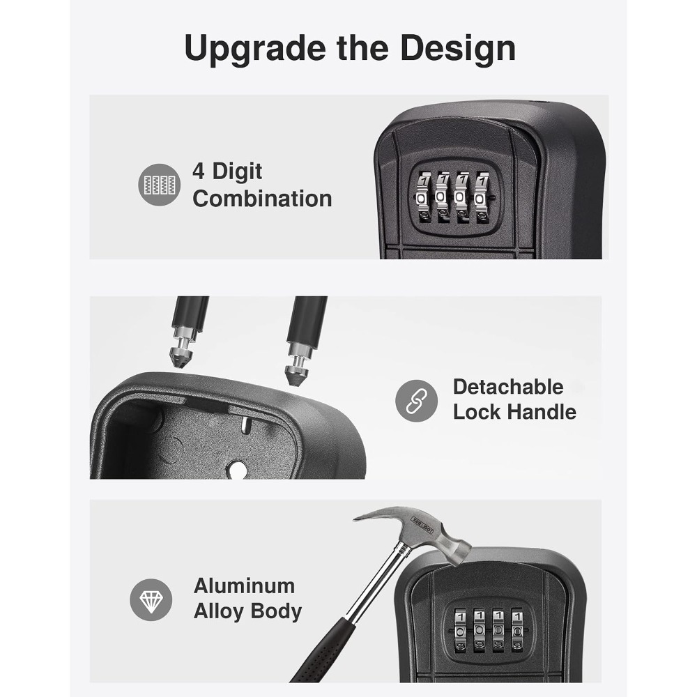 Key Lock Box, Portable Combina - Lockbox Key Secure 评论和价格