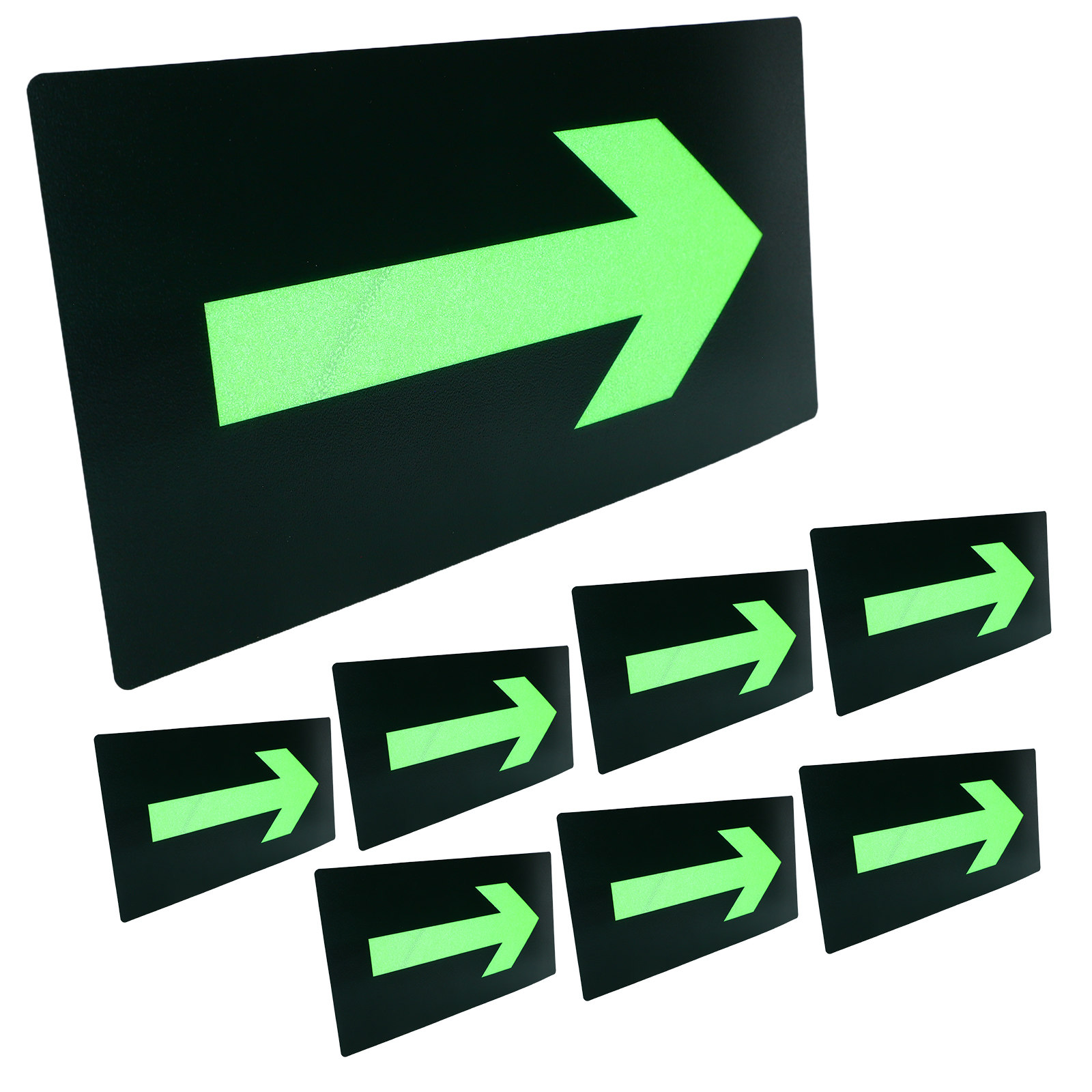 8Pcs Fire Evacuation Arrow Sti - Emergency Exit Sign 评论和价格