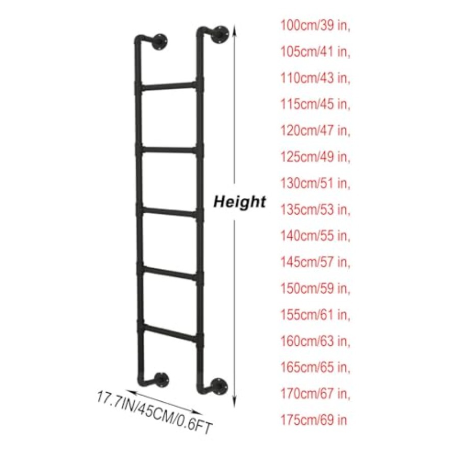 Wall Mounted Metal Step Ladder - Fire Escape Ladder 评论和价格