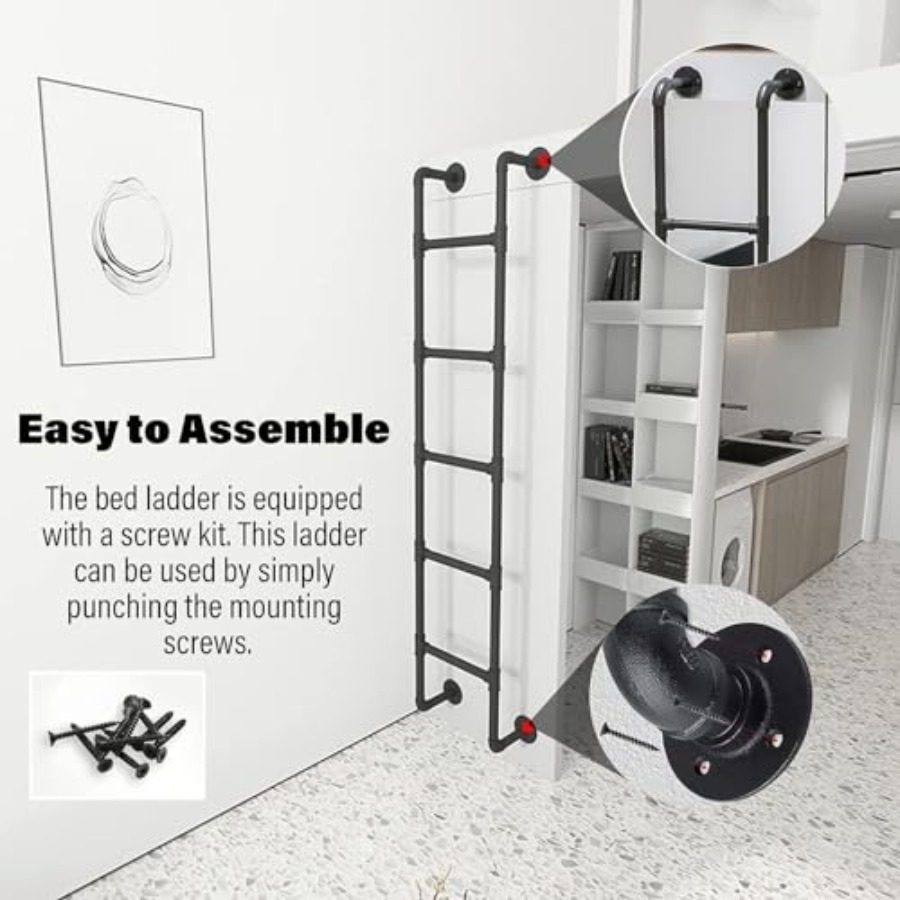 Wall Mounted Metal Step Ladder - Fire Escape Ladder 评论和价格