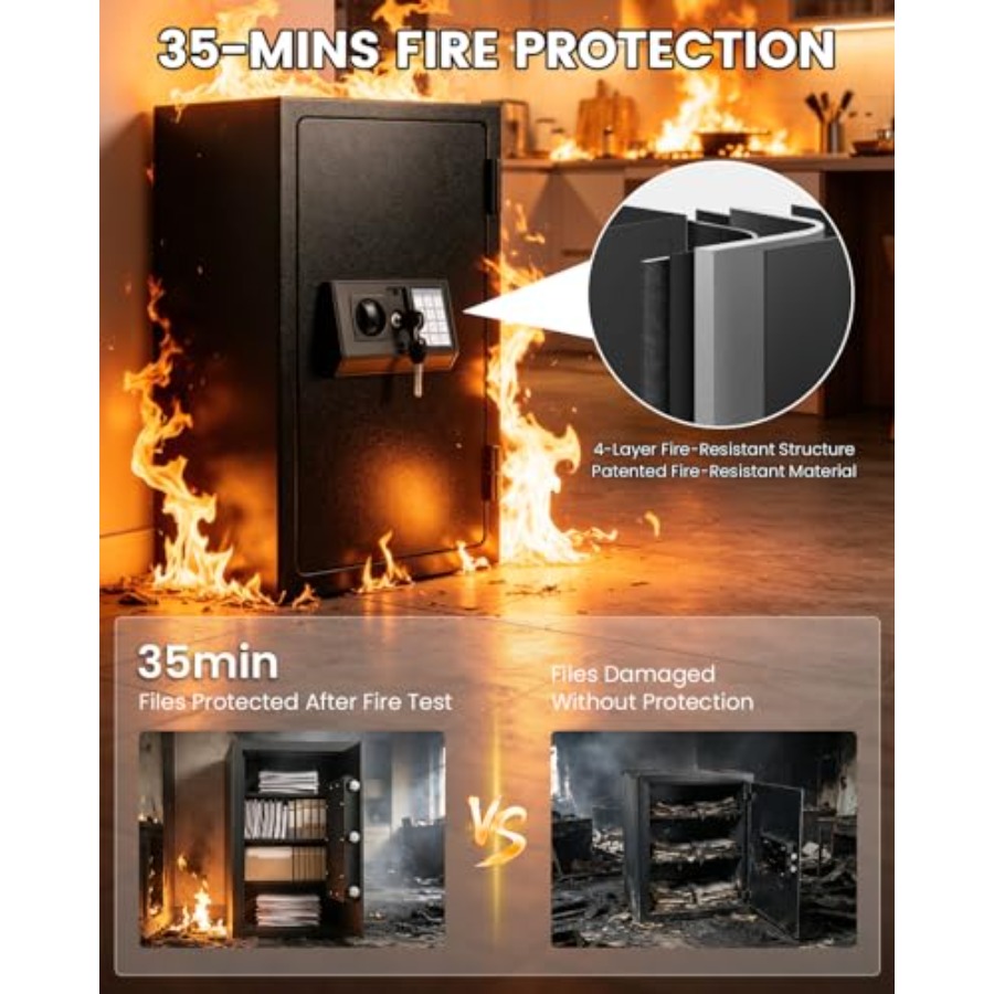 Home fireproof safe for docume - Fire Safe Document 评论和价格