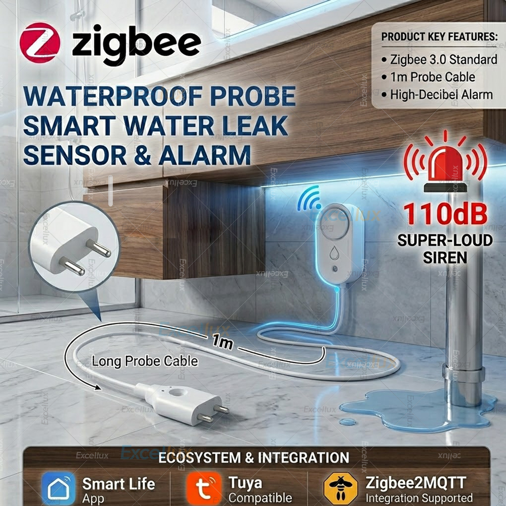 Smart Water Leak Sensor ZigBee - Water Alarm Sensor 评论和价格