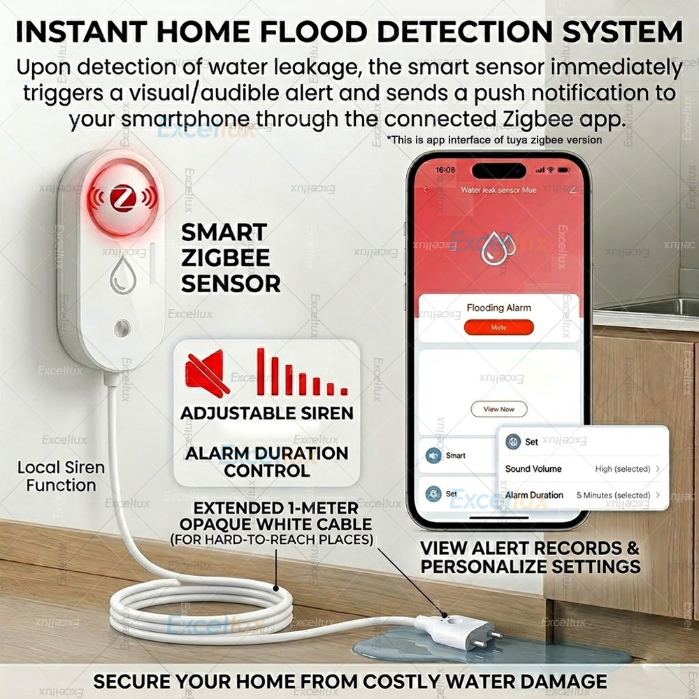 Smart Water Leak Sensor ZigBee - Water Alarm Sensor 评论和价格