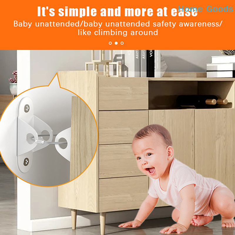 1Set Furniture Anchors Anti Ti - Earthquake Anchor Strap 评论和价格