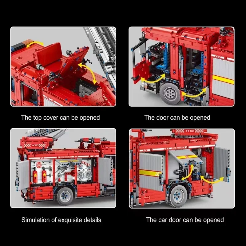 YC-23004 5133Pcs APP Car Model - Fire Escape Ladder 评论和价格