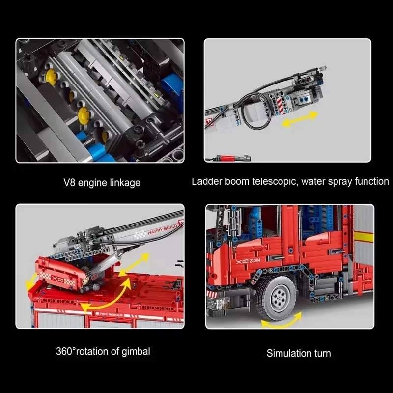 YC-23004 5133Pcs APP Car Model - Fire Escape Ladder 评论和价格