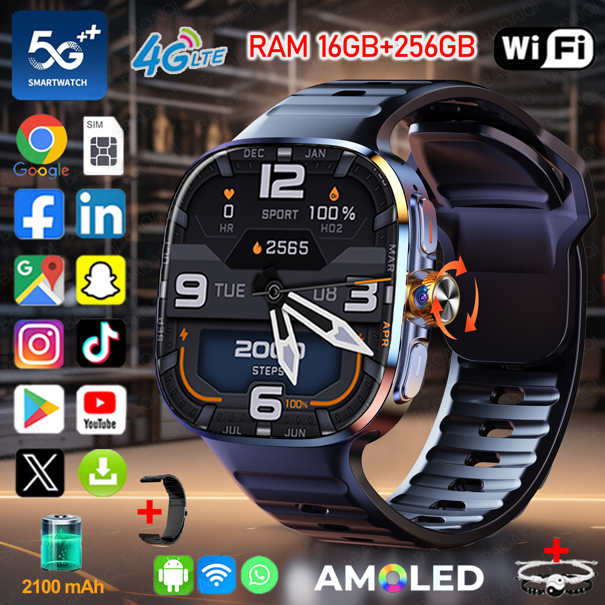 New Large Screen Smartwatch 4G - Window Lock Bar 评论和价格