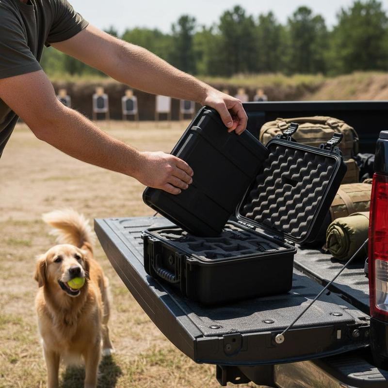 Gun Storage Box 15 x 12 x 10 I - Lockbox Key Secure 评论和价格