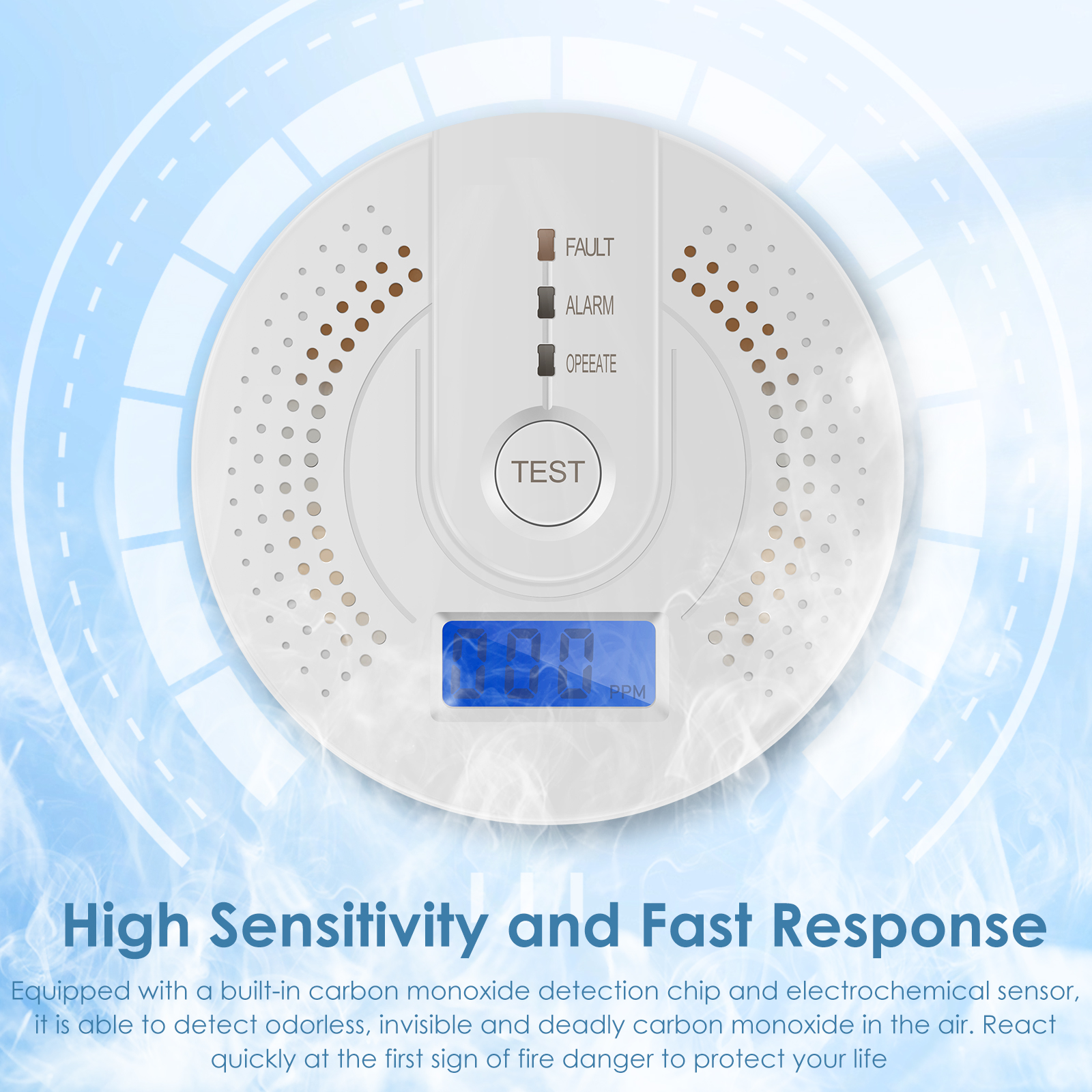 Independent CO Alarm Sensor Ca - Smoke Detector Interconnected 评论和价格